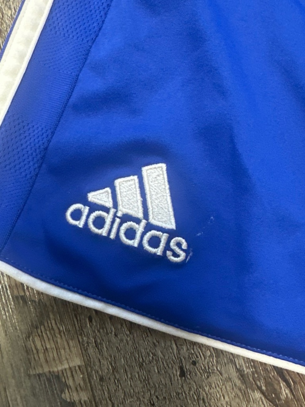 adidas Royal Blue Kids Athletic Shorts with White Logo